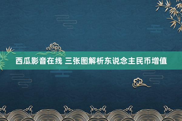 西瓜影音在线 三张图解析东说念主民币增值