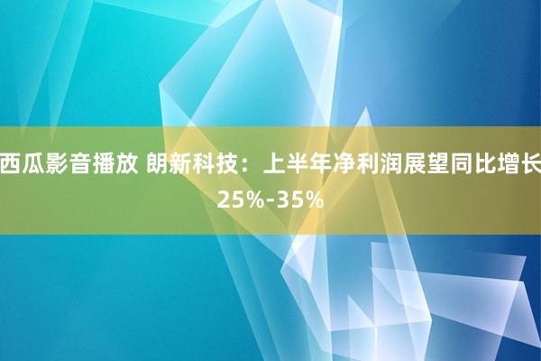 西瓜影音播放 朗新科技：上半年净利润展望同比增长25%-35%