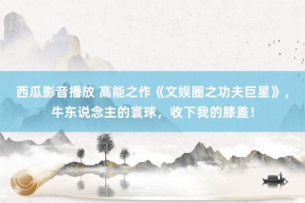 西瓜影音播放 高能之作《文娱圈之功夫巨星》，牛东说念主的寰球，收下我的膝盖！