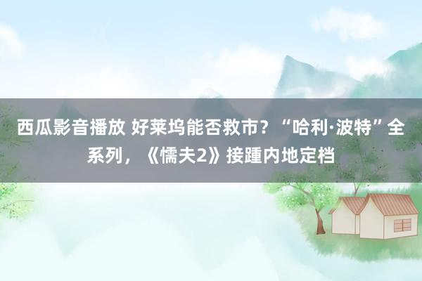 西瓜影音播放 好莱坞能否救市？“哈利·波特”全系列，《懦夫2》接踵内地定档