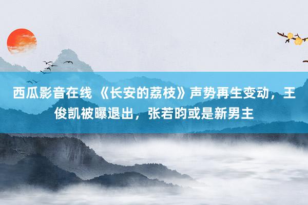 西瓜影音在线 《长安的荔枝》声势再生变动，王俊凯被曝退出，张若昀或是新男主