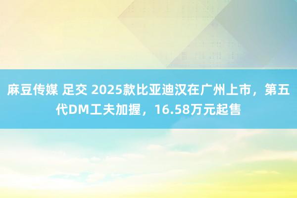 麻豆传媒 足交 2025款比亚迪汉在广州上市，第五代DM工夫加握，16.58万元起售