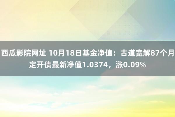 西瓜影院网址 10月18日基金净值：古道宽解87个月定开债最新净值1.0374，涨0.09%