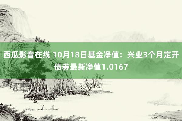 西瓜影音在线 10月18日基金净值：兴业3个月定开债券最新净值1.0167