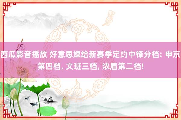 西瓜影音播放 好意思媒给新赛季定约中锋分档: 申京第四档， 文班三档， 浓眉第二档!