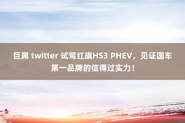 巨屌 twitter 试驾红旗HS3 PHEV，见证国车第一品牌的信得过实力！