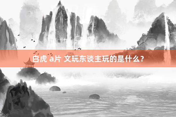 白虎 a片 文玩东谈主玩的是什么？