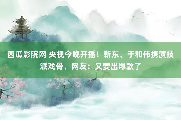 西瓜影院网 央视今晚开播！靳东、于和伟携演技派戏骨，网友：又要出爆款了