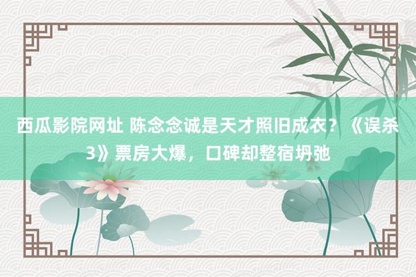 西瓜影院网址 陈念念诚是天才照旧成衣？《误杀3》票房大爆，口碑却整宿坍弛