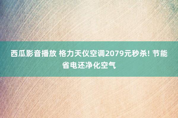 西瓜影音播放 格力天仪空调2079元秒杀! 节能省电还净化空气